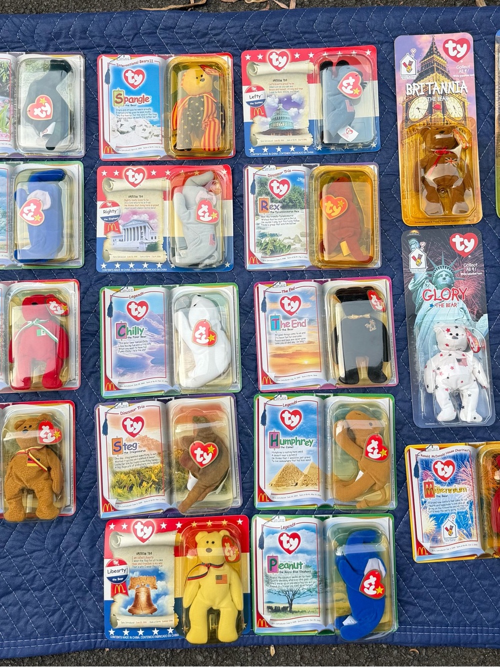 Ty Beanie Babies Assorted Color Mini Plush LOT OF 19